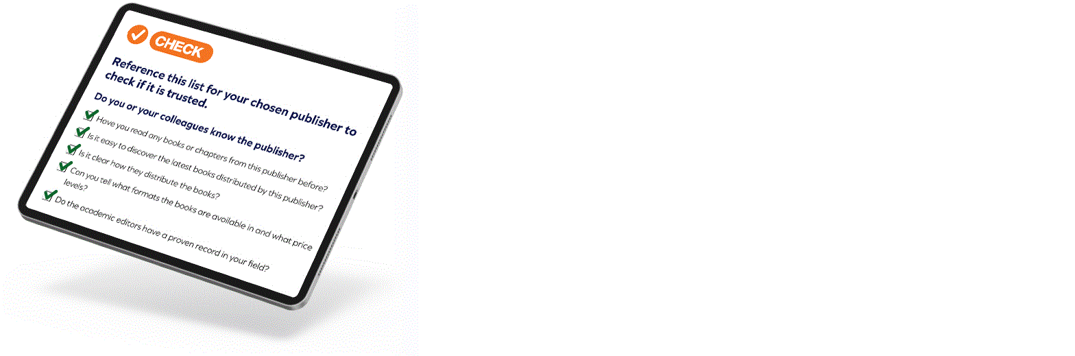 Tablet screen with checklist